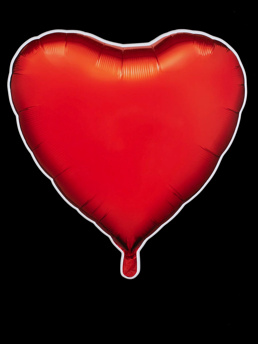 red balloon heart photographic sculpture wall art by Rory Fink – limited edition shaped print