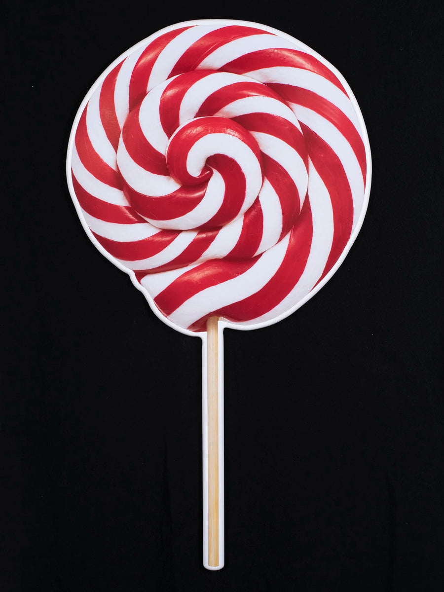 Red and white lollipop - photographic sculpture wall art by Rory Fink – limited edition shaped print
