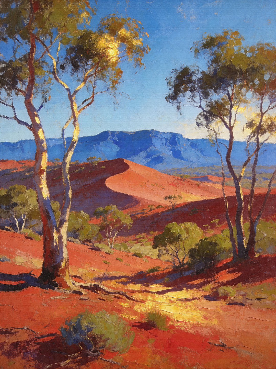 Crimson Path to the Ranges - 61x91cm - Original Oil Painting SOLD