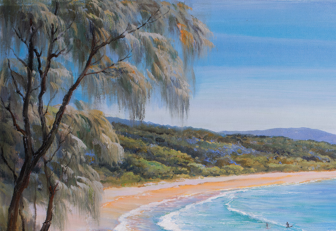 Original Coastal Dune Path Oil Painting - 60x90cm - Beach Path in Torquay top left