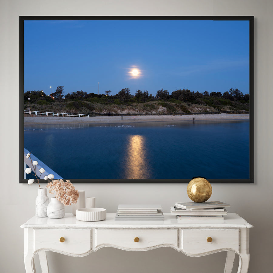 Peninsula Moonrise Print | Original Art Print By Rory Fink mockup A