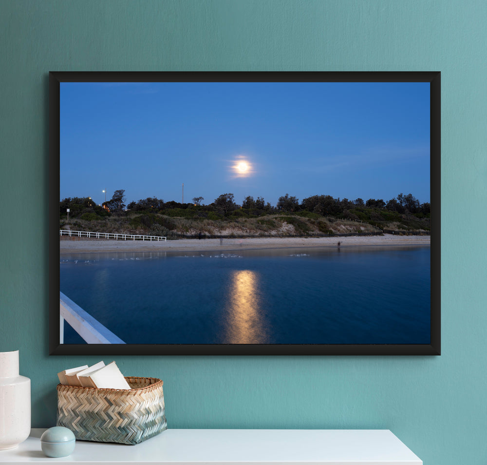 Peninsula Moonrise Print | Original Art Print By Rory Fink mockup B