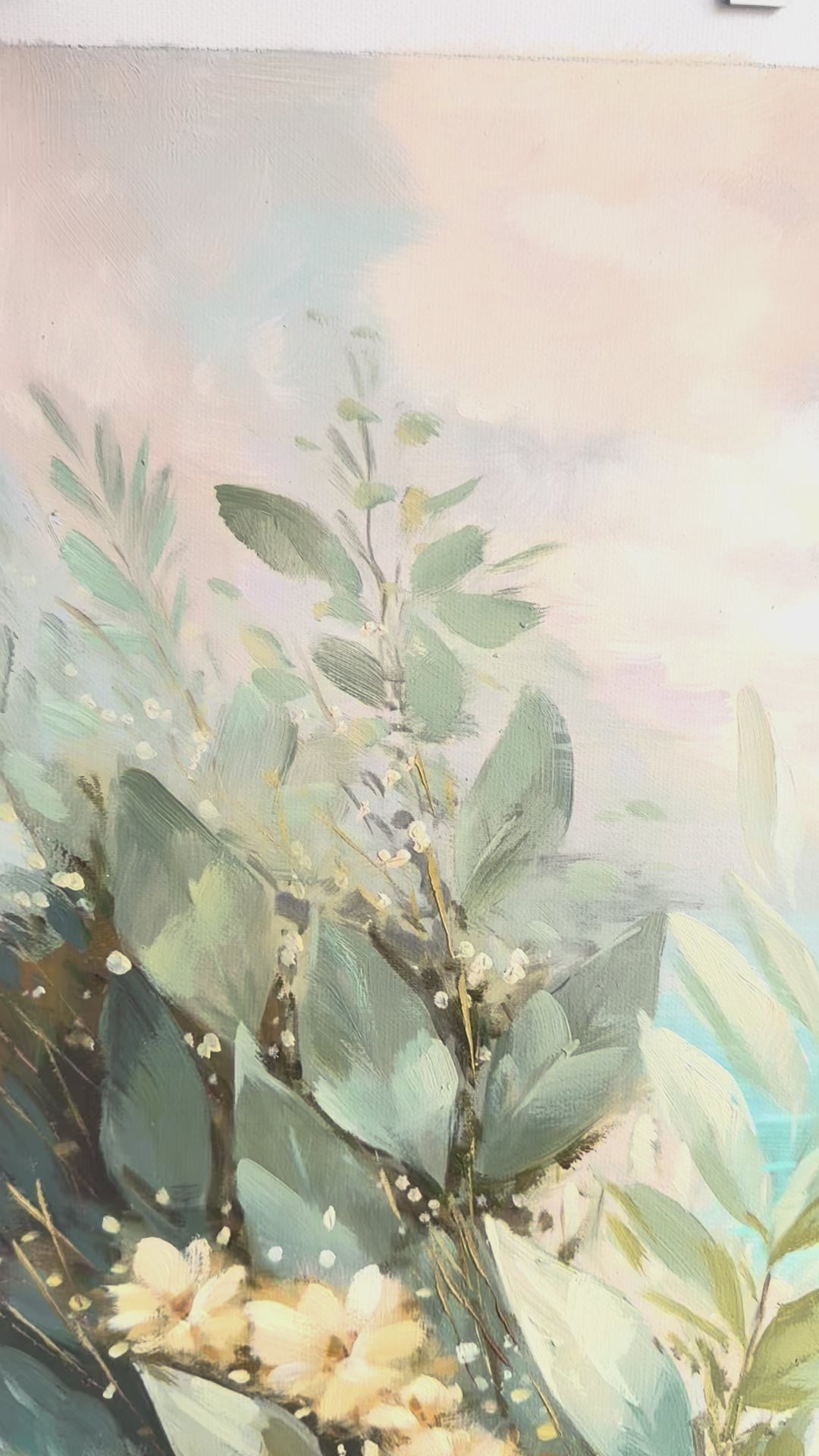 Canvas Print Wall Art - Soft Seascape with Native Foliage - Limited Edition Print